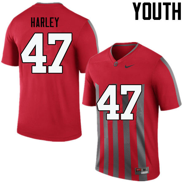 Youth Ohio State Buckeyes #47 Chic Harley College Football Jerseys Game-Throwback